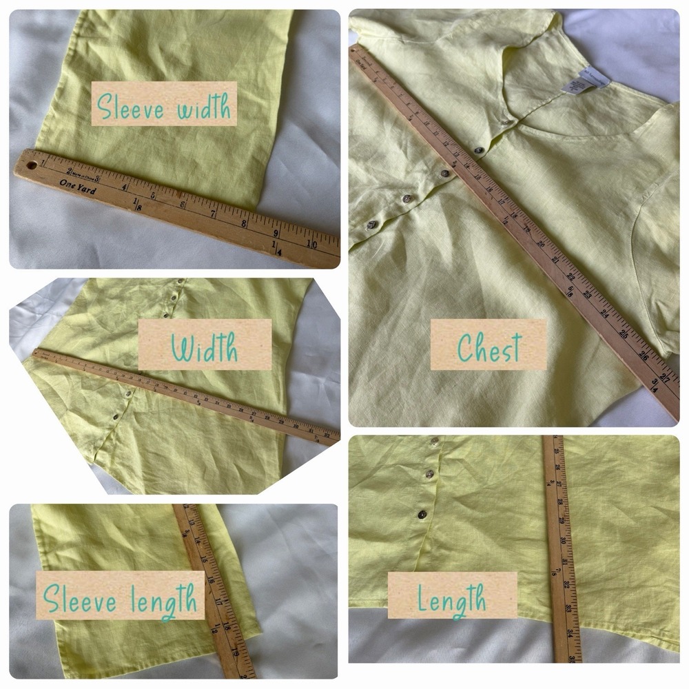 Soft Surroundings Women's Linen Lagenlook Button Up Tunic Top Size 2X Coastal - Picture 3 of 8